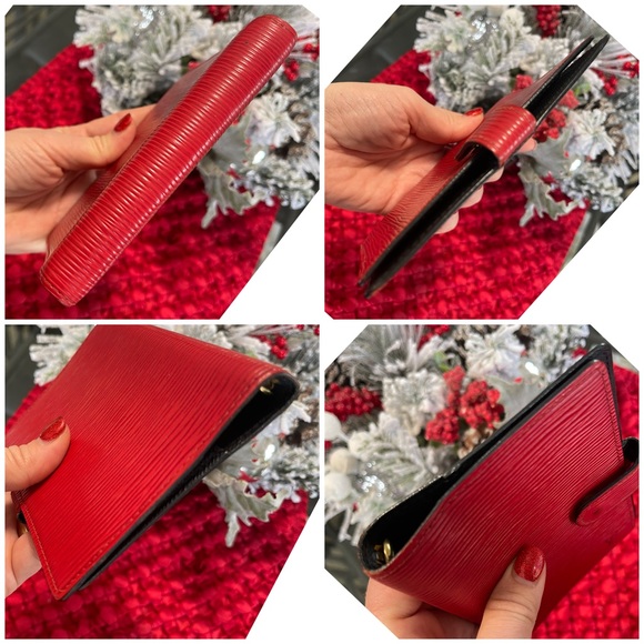 Authentic LOUIS VUITTON Red Epi Agenda cover/Wallet - Picture 6 of 9
